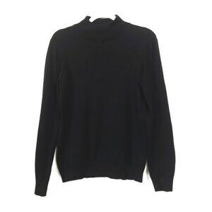 Lauren Ralph Lauren Black Cotton High Neck Sweater M